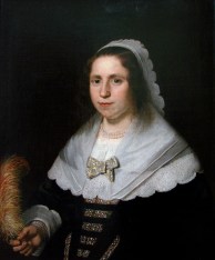 portrait de femme by B Van Der Helst